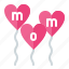 happy, mother, day, woman, balloon 