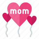 happy, mother, day, woman, balloon, love 