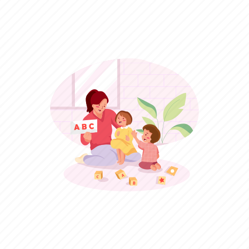 Mum, funny, celebrate, attractive, holiday, relationship, baby illustration - Download on Iconfinder