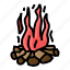 campfire, bonfire, fire, pit, flames, wood, cozy, warmth, camping 