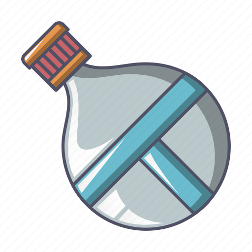 Cartoon, drink, equipment, flask, metal, object, water icon - Download on Iconfinder