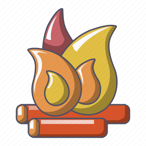 Bonfire, camp, campfire, cartoon, fire, firewood, wood icon - Download on Iconfinder