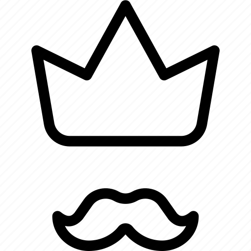 Crown, moustache, fashion, hairs icon - Download on Iconfinder