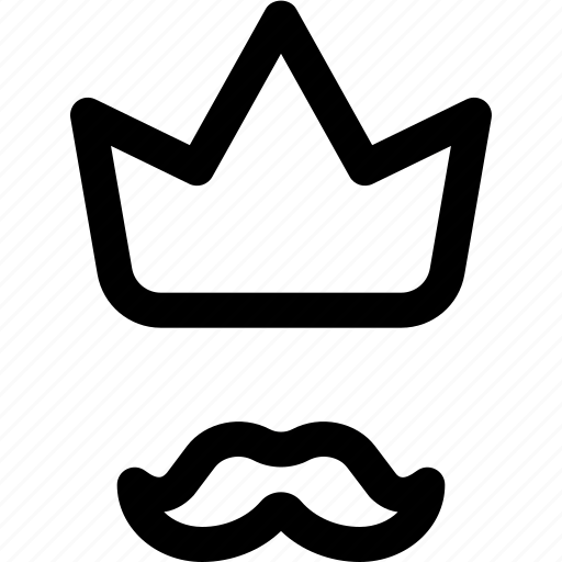 Crown, moustache, style, hairs icon - Download on Iconfinder