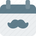 moustache, calendar, man, schedule