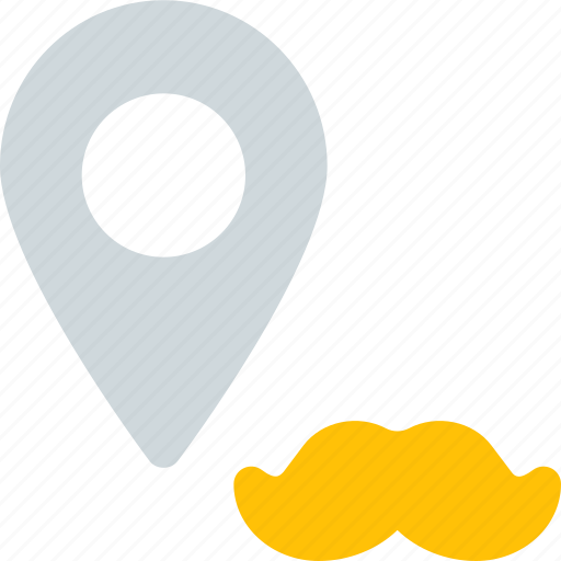 Moustache, location, pointer, hairs icon - Download on Iconfinder
