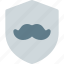 moustache, shield, protect, secure 