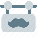 moustache, sign, man, direction