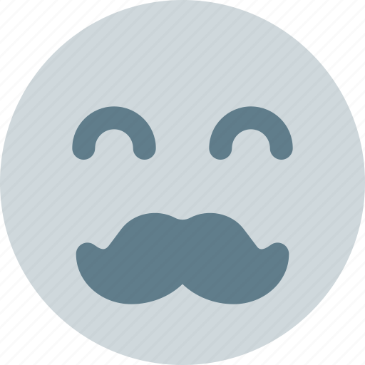 Smiley, moustache, emoji, happy icon - Download on Iconfinder
