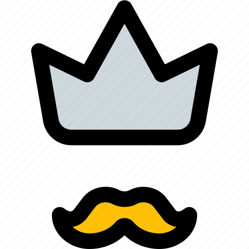 Crown, moustache, king, prince icon - Download on Iconfinder