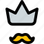 crown, moustache, king, prince 