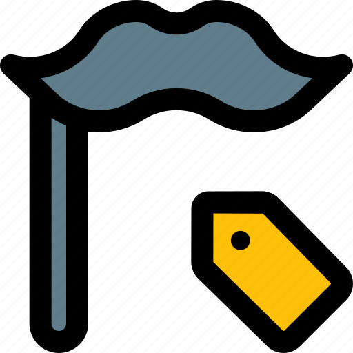 Moustache, lable, tag, prop icon - Download on Iconfinder