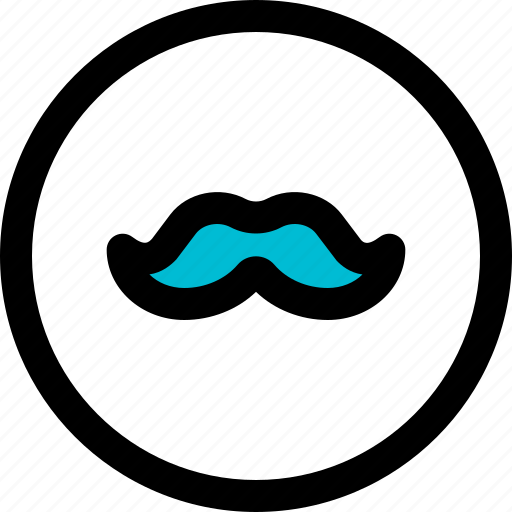 Moustache, cirlce, man, hairs icon - Download on Iconfinder