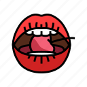 cherry, sexy, mouth, female, character, animation