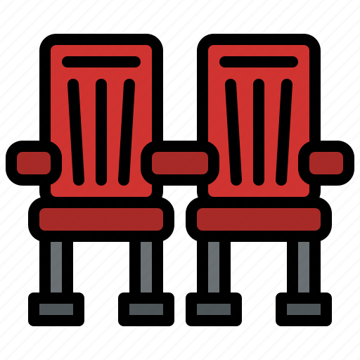 Couple, seat, cinema, movie, entertainment icon - Download on Iconfinder