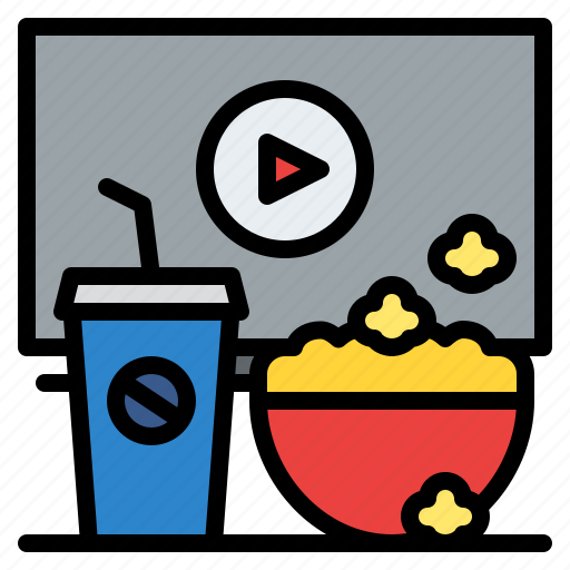 Home, tv, movie, popcorn, drink, entertainment icon - Download on Iconfinder