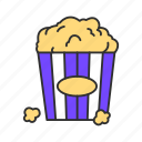 cinema, corn, food, movie, movie snack, popcorn, snack