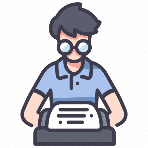 Typewriter, typing, paper, document, text, vintage icon - Download on  Iconfinder