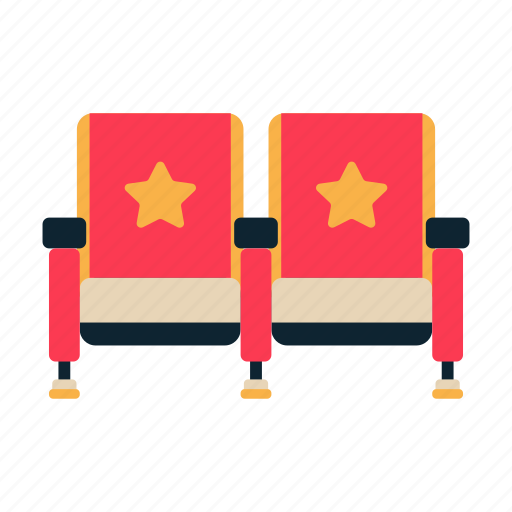 Chair, cinema, couple, seats, theatre icon - Download on Iconfinder