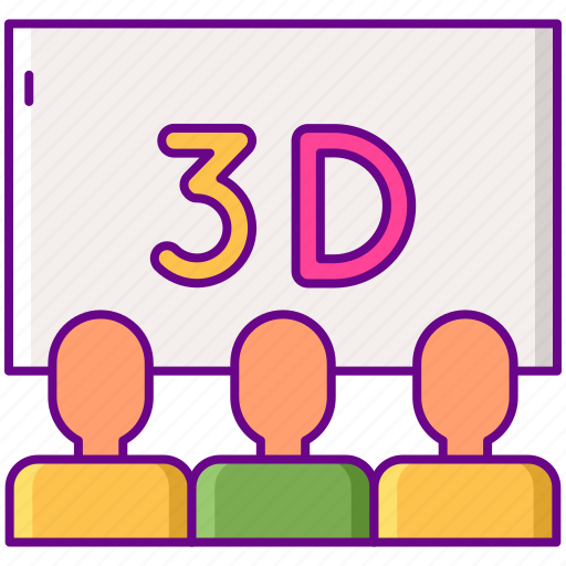 3d, movie, film, cinema icon - Download on Iconfinder