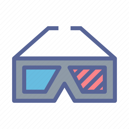 3d, cinema, film, glass, glasses, movie icon - Download on Iconfinder
