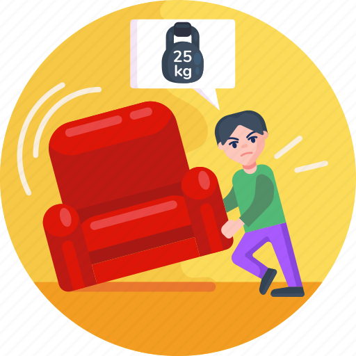 Sofa, furniture, heavy luggage, couch, moving icon - Download on Iconfinder