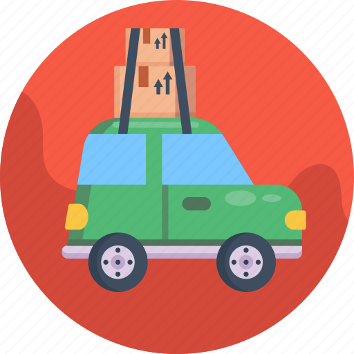 Delivery service, moving car, moving home, box icon - Download on Iconfinder