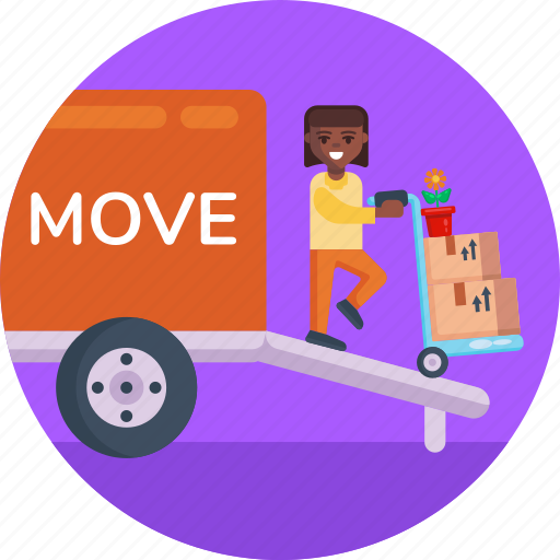 Move truck, moving home company, moving home, moving home service, moving icon - Download on Iconfinder