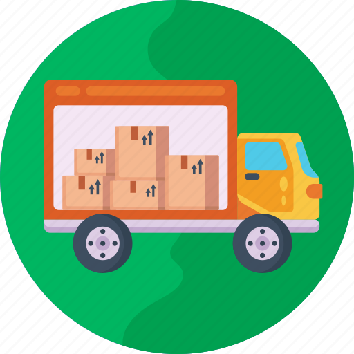 Transportation, delivery truck, delivery, truck, moving truck, shipping, moving home truck icon - Download on Iconfinder