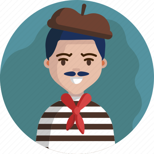 Avatar, french, hat, man, multicultural, people, smiling icon - Download on Iconfinder