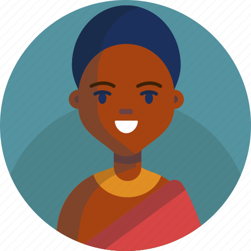African, american, happy, joyful, multicultural, smiling, woman icon - Download on Iconfinder