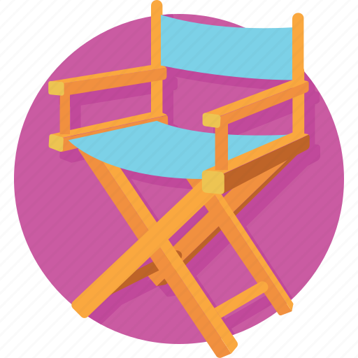 Chair, director, folding chair, furniture, movie icon - Download on Iconfinder