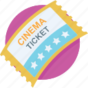 cinema ticket, entry, pass, theater, ticket