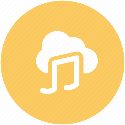 Cloud music, music note, note, sound, sound note, volume note icon - Download on Iconfinder