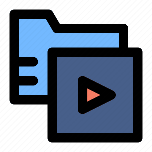 Video, folder, video folder, movie, file icon - Download on Iconfinder