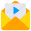 video mail, video email, correspondence, letter, envelope 