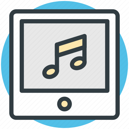 Multimedia, music note, tablet, tablet media, tablet pc icon - Download on Iconfinder