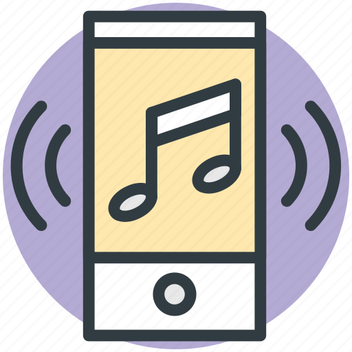 Cell phone, mobile music, music player, phone ringing, phone vibrating icon - Download on Iconfinder