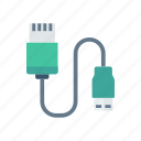 cable, electronic, usb, wire