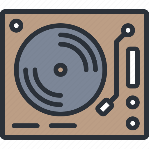 Audio, multimedia, music, record, sound, turntable, vintage icon - Download on Iconfinder