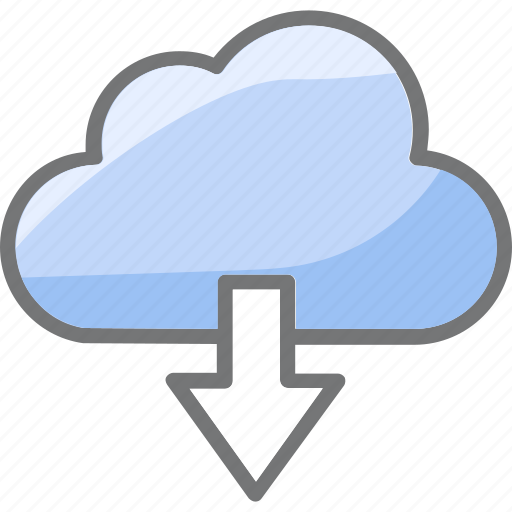 Upload, cloud, multimedia, down arrow icon - Download on Iconfinder