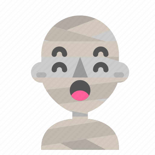 Atonished, avatar, emoji, halloween, horror, mummy, myth icon - Download on Iconfinder