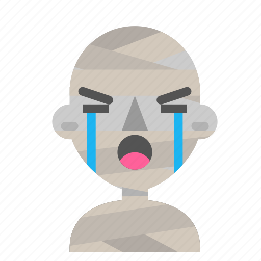 Avatar, crying, emoji, halloween, horror, mummy, myth icon - Download on Iconfinder