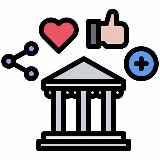 Building, like, heart, network, museum, history, culture icon - Download on Iconfinder