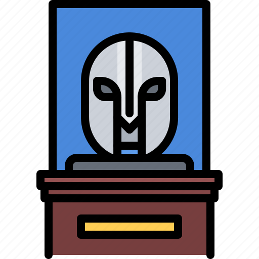 Stand, helmet, museum, history, culture icon - Download on Iconfinder