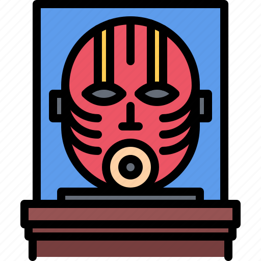 Stand, mask, museum, history, culture icon - Download on Iconfinder