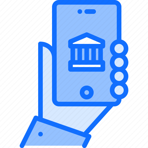 Hand, app, building, smartphone, museum, history, culture icon - Download on Iconfinder
