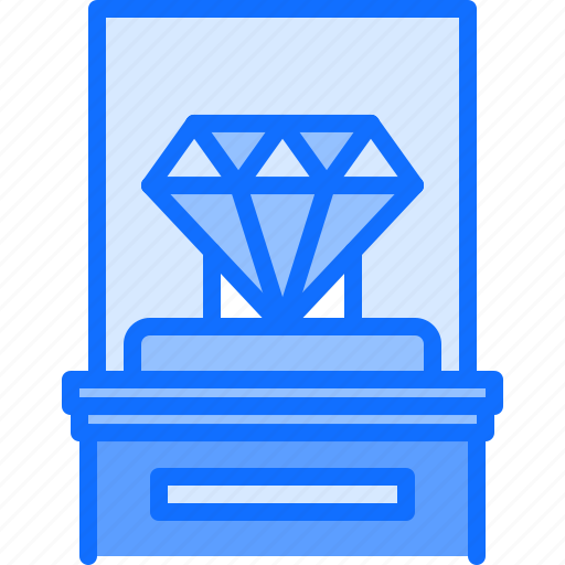 Diamond, stand, museum, history, culture icon - Download on Iconfinder