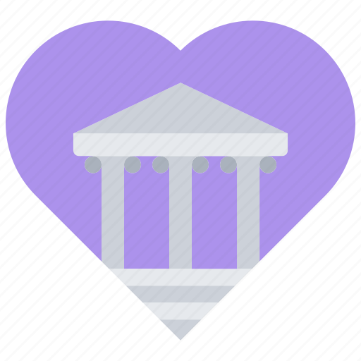 Building, love, heart, museum, history, culture icon - Download on Iconfinder