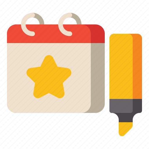 Calendar, favourite, highlights, star icon - Download on Iconfinder